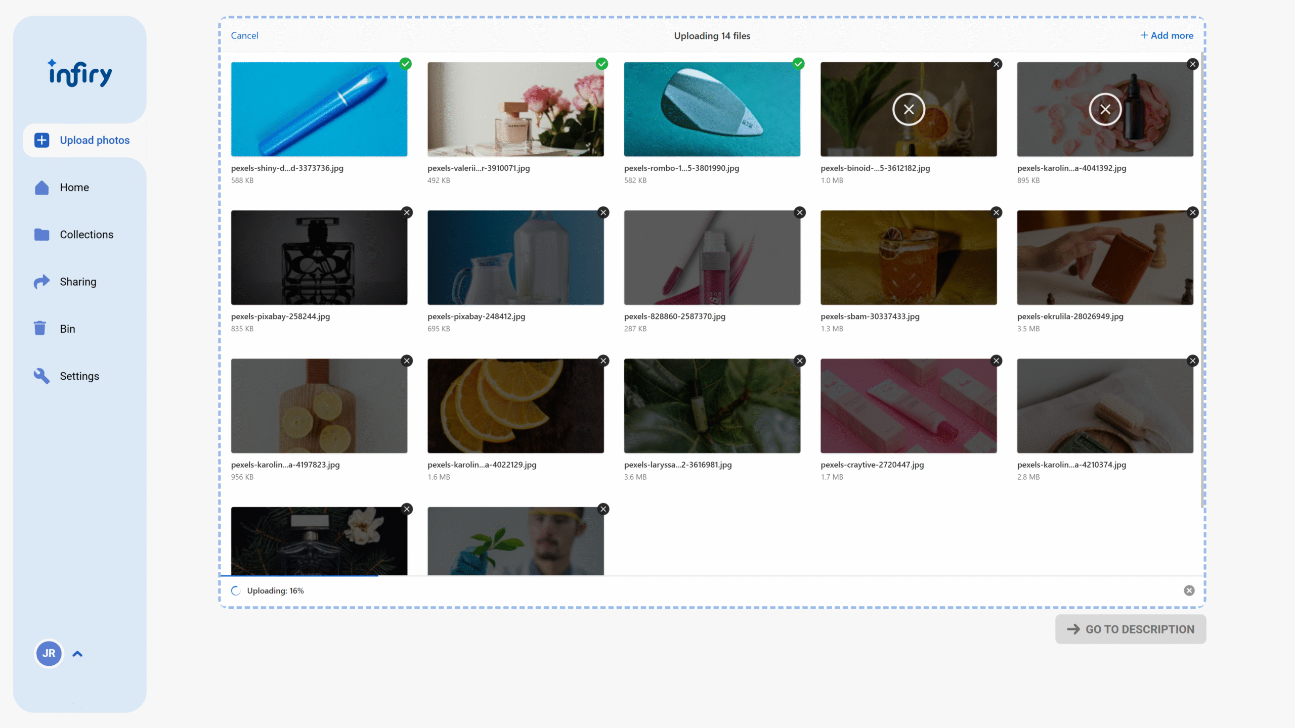 Guide: Uploading and Describing Photos in Infiry